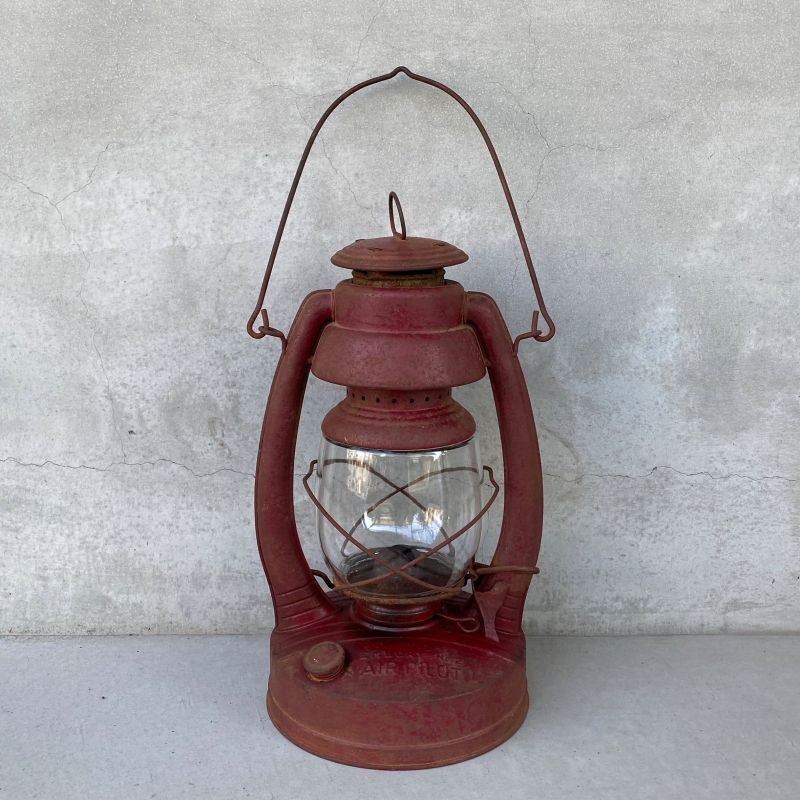 画像2: VINTAGE ANTIQUE EMBURY MFG CO. LANTERN ヴィンテージ アンティーク ランタン オイルランプ アメリカ / ハリケーンランタン 赤色 キャンプ アウトドア USA (4)