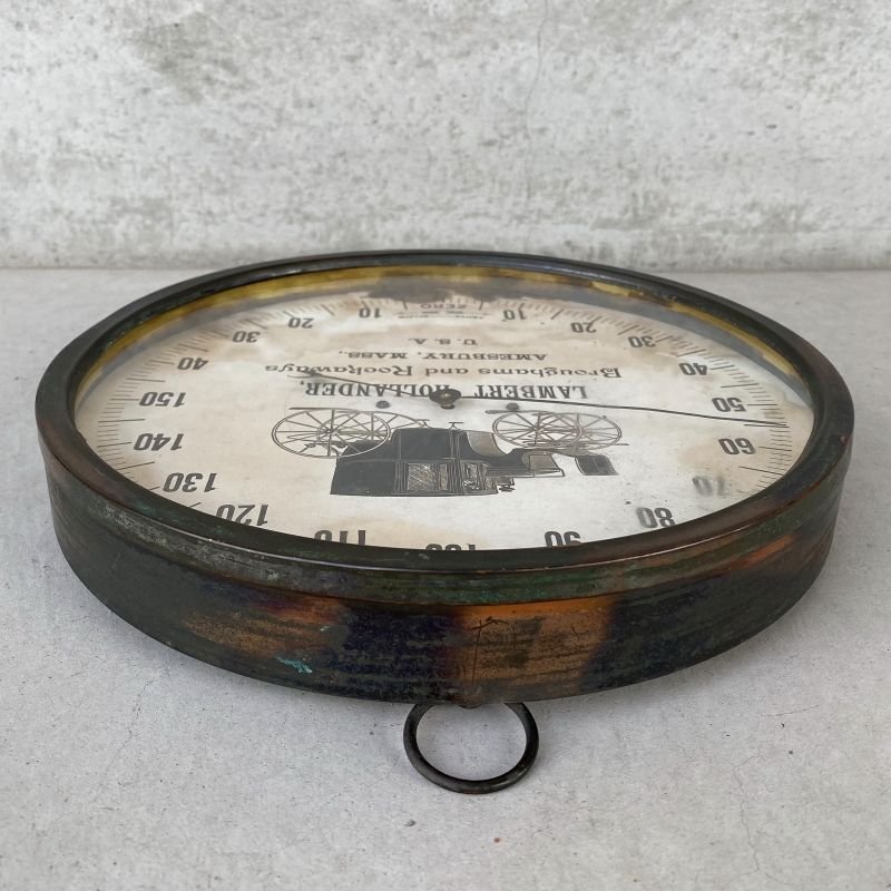 画像4: VINTAGE ANTIQUE AMESBURY THERMOMETER CO. JAPANNED ヴィンテージ アンティーク 温度計 ジャパンド アメリカ / コレクタブル ジャパンカラー オブジェ 店舗什器 USA