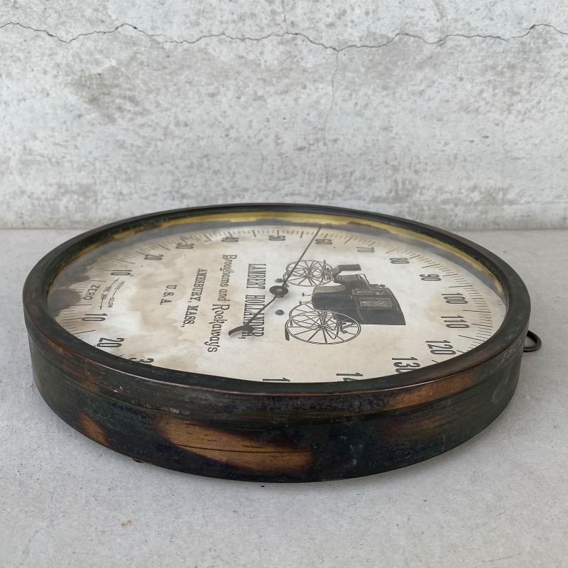 画像6: VINTAGE ANTIQUE AMESBURY THERMOMETER CO. JAPANNED ヴィンテージ アンティーク 温度計 ジャパンド アメリカ / コレクタブル ジャパンカラー オブジェ 店舗什器 USA