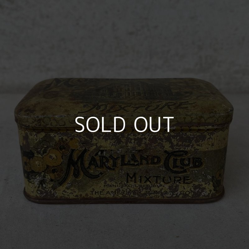 画像2: VINTAGE ANTIQUE MARYLAND CLUB TOBACCO TIN CAN ヴィンテージ アンティーク 煙草 ティン 缶 アメリカ / アドバタイジング たばこ入れ 小物入れ 収納 雑貨 USA 