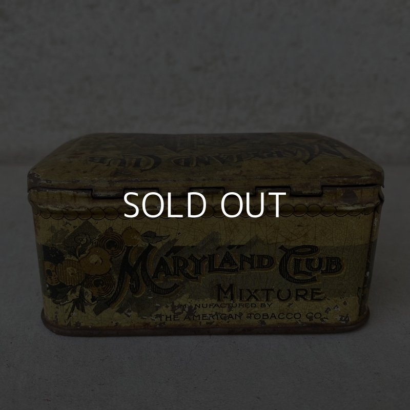 画像3: VINTAGE ANTIQUE MARYLAND CLUB TOBACCO TIN CAN ヴィンテージ アンティーク 煙草 ティン 缶 アメリカ / アドバタイジング たばこ入れ 小物入れ 収納 雑貨 USA