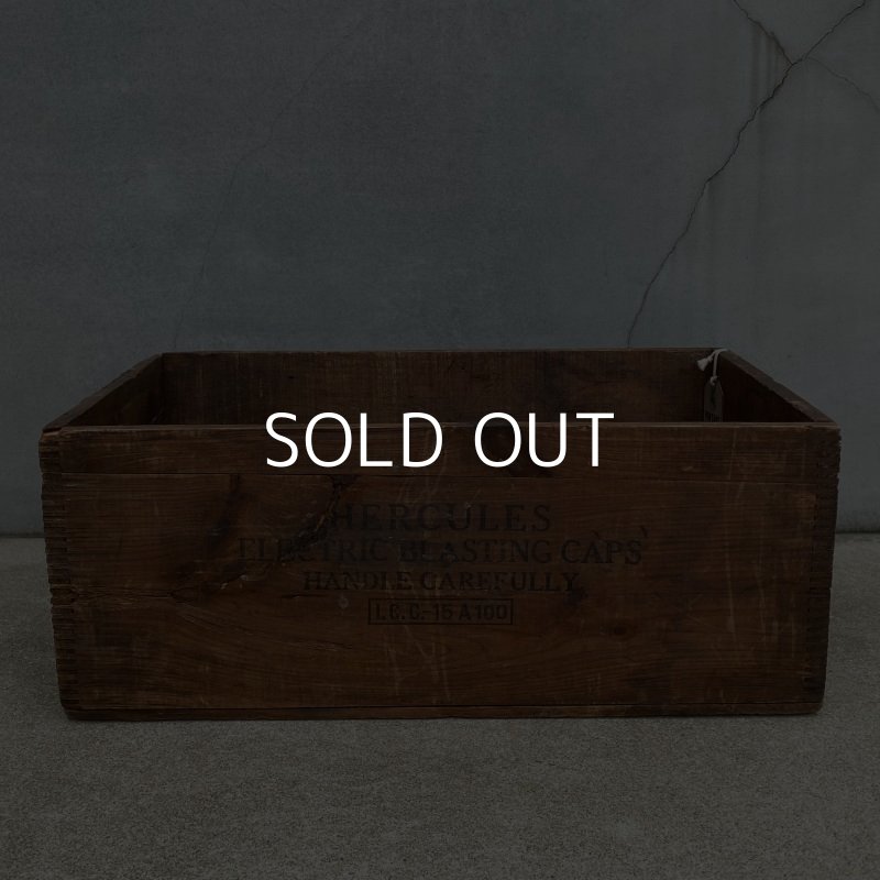 画像3: VINTAGE ANTIQUE HERCULES WOOD CRATE WOOD BOX ヴィンテージ アンティーク ウッドボックス 木箱 アメリカ / インダストリアル 収納 店舗什器 USA (1)