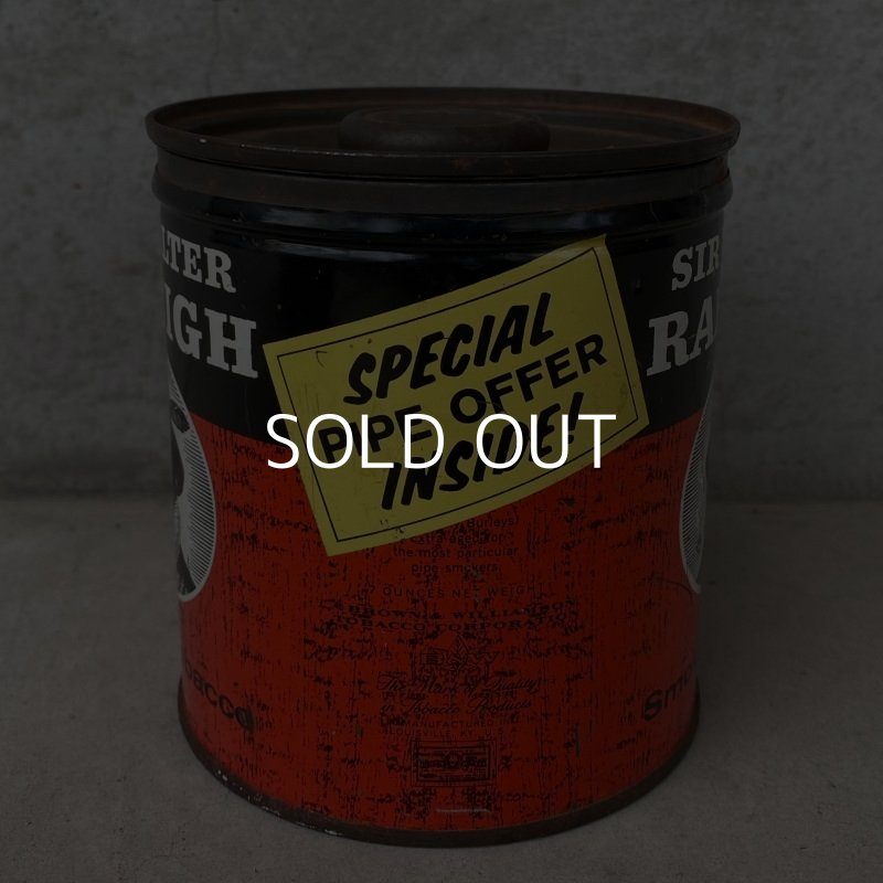 画像3: VINTAGE ANTIQUE SIR WALTER RALEIGH TOBACCO TIN CAN ヴィンテージ アンティーク 煙草 ティン 缶 アメリカ / アドバタイジング  たばこ入れ 小物入れ 収納 雑貨 USA