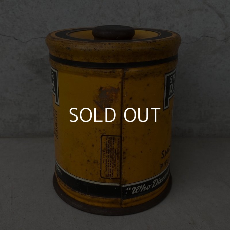 画像3: VINTAGE ANTIQUE SIR WALTER RALEIGH TOBACCO TIN CAN ヴィンテージ アンティーク 煙草 ティン 缶 アメリカ / アドバタイジング たばこ入れ 小物入れ 収納 雑貨 黄色 USA 