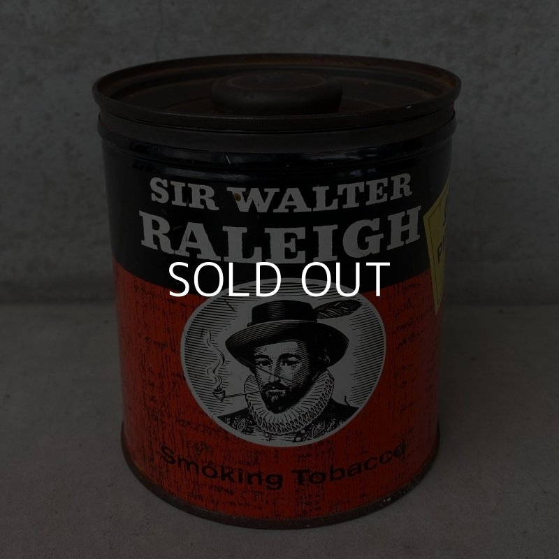 画像2: VINTAGE ANTIQUE SIR WALTER RALEIGH TOBACCO TIN CAN ヴィンテージ アンティーク 煙草 ティン 缶 アメリカ / アドバタイジング  たばこ入れ 小物入れ 収納 雑貨 USA 