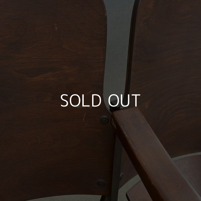 画像6: VINTAGE ANTIQUE THEATER CHAIR ヴィンテージ アンティーク シアターチェア アメリカ / 椅子 シアターベンチ 家具 木製 映画館 2連 店舗 什器 USA
