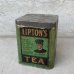 画像1: VINTAGE ANTIQUE LIPTON'S TEA TIN CAN ヴィンテージ アンティーク リプトン ティン 缶 アメリカ / アドバタイジング インテリア キッチン カフェ 小物入れ 収納 雑貨 USA  (1)