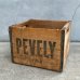 画像1: VINTAGE ANTIQUE PEVELY WOOD CRATE WOOD BOX ヴィンテージ アンティーク ウッドボックス 木箱 アメリカ / インダストリアル 運搬用 収納 店舗什器 USA (2) (1)