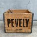 画像3: VINTAGE ANTIQUE PEVELY WOOD CRATE WOOD BOX ヴィンテージ アンティーク ウッドボックス 木箱 アメリカ / インダストリアル 運搬用 収納 店舗什器 USA (2)