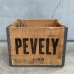 画像3: VINTAGE ANTIQUE PEVELY WOOD CRATE WOOD BOX ヴィンテージ アンティーク ウッドボックス 木箱 アメリカ / インダストリアル 運搬用 収納 店舗什器 USA (2)