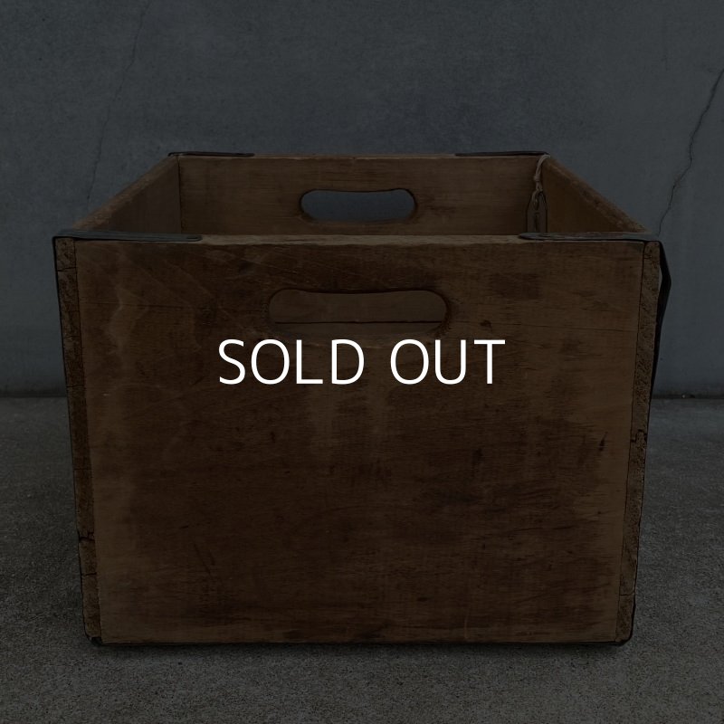 画像4: VINTAGE ANTIQUE PEVELY WOOD CRATE WOOD BOX ヴィンテージ アンティーク ウッドボックス 木箱 アメリカ / インダストリアル 運搬用 収納 店舗什器 USA (2)
