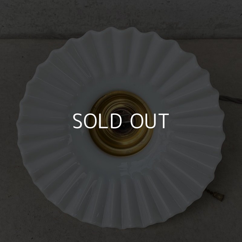 画像3: VINTAGE ANTIQUE ヴィンテージ アンティーク 吊り下げライト アメリカ / シーリングライト ペンダントライト ミルクガラス ガラスシェード レース 天井照明 USA