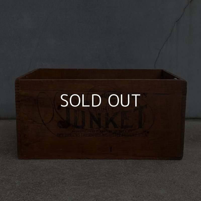 画像3: VINTAGE ANTIQUE JUNKET WOOD CRATE WOOD BOX ヴィンテージ アンティーク ウッドボックス 木箱 アメリカ / ディスプレイ アイスクリーム 運搬用 収納 店舗什器 USA 