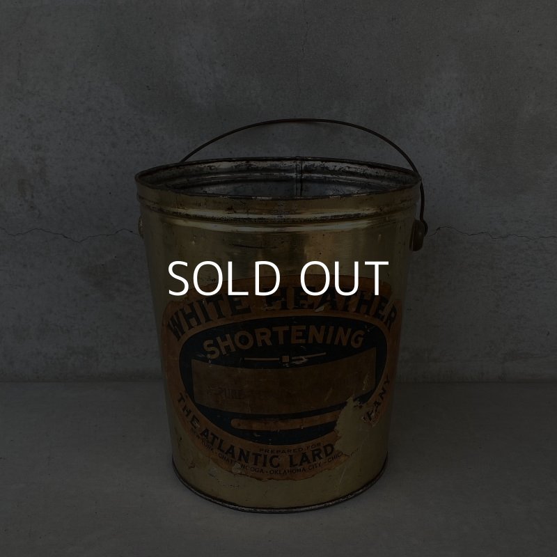 画像1: VINTAGE ANTIQUE THE ATLANTIC LARD CO. ヴィンテージ アンティーク ラード TIN缶 / アメリカ インダストリアル アドバタイジング コレクタブル 小物入れ USA