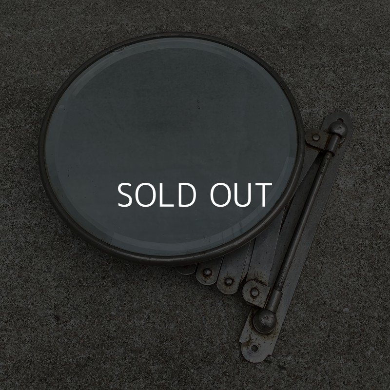 画像3: VINTAGE ANTIQUE SHAVING MIRROR SCISSOR ARM ヴィンテージ アンティーク シェービングミラー シザーアーム 鏡 壁付けミラー アメリカ / 壁掛け ディスプレイ USA