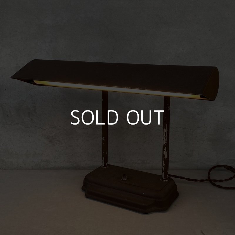 画像9: VINTAGE ANTIQUE DESKLAMP STANDLAMP ヴィンテージ アンティーク デスクライト スタンドライト 卓上ライト アメリカ / インダストリアル 照明 蛍光灯 工業用 USA