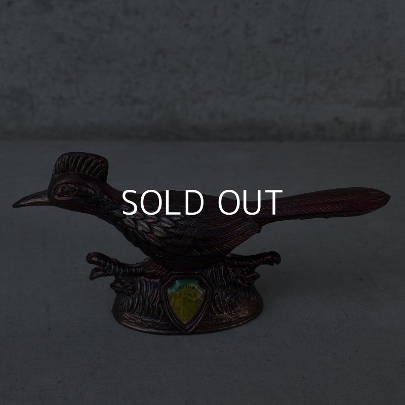 画像4: VINTAGE ANTIQUE ROADRUNNER ヴィンテージ アンティーク ロードランナー オブジェ アメリカ / コレクタブル ペーパーウェイト 置物 鳥 USA (2)