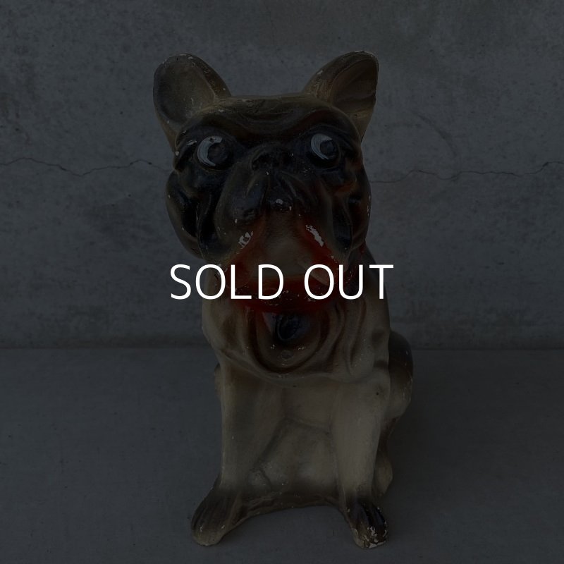 画像2: VINTAGE ANTIQUE CHALK WEAR BULLDOG ヴィンテージ アンティーク チョークウェア ブルドッグ オブジェ アメリカ / コレクタブル インテリア 置物 犬 USA