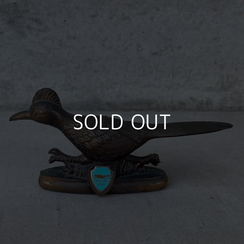 画像4: VINTAGE ANTIQUE ROADRUNNER ヴィンテージ アンティーク ロードランナー オブジェ アメリカ / コレクタブル ペーパーウェイト 置物 鳥 USA (1)