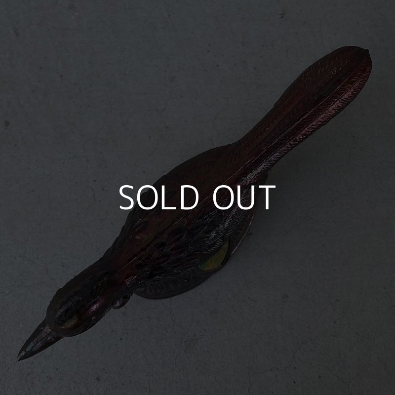 画像6: VINTAGE ANTIQUE ROADRUNNER ヴィンテージ アンティーク ロードランナー オブジェ アメリカ / コレクタブル ペーパーウェイト 置物 鳥 USA (2)