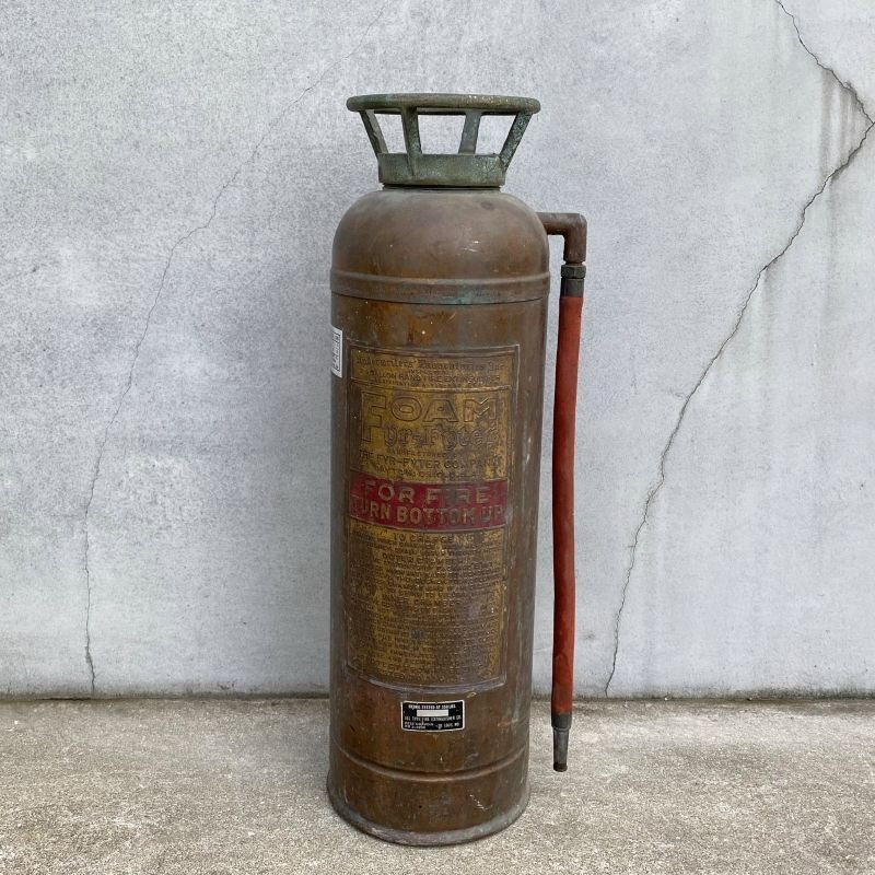 画像1: VINTAGE ANTIQUE FIRE EXTINGUISHER FYR-FYTER COMPANY ヴィンテージ アンティーク 消火器 / インダストリアル オブジェ ディスプレイ 店舗什器 真鍮 アメリカ USA