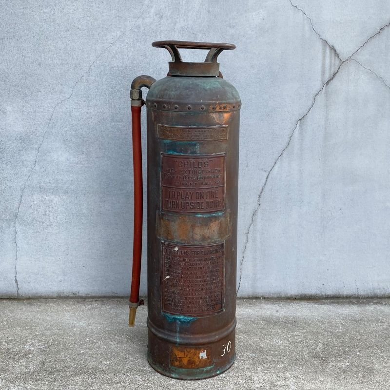 画像1: VINTAGE ANTIQUE FIRE EXTINGUISHER FOAMITE CHILDS CO. ヴィンテージ アンティーク 消火器 / アメリカ オブジェ ディスプレイ 店舗什器 真鍮 USA