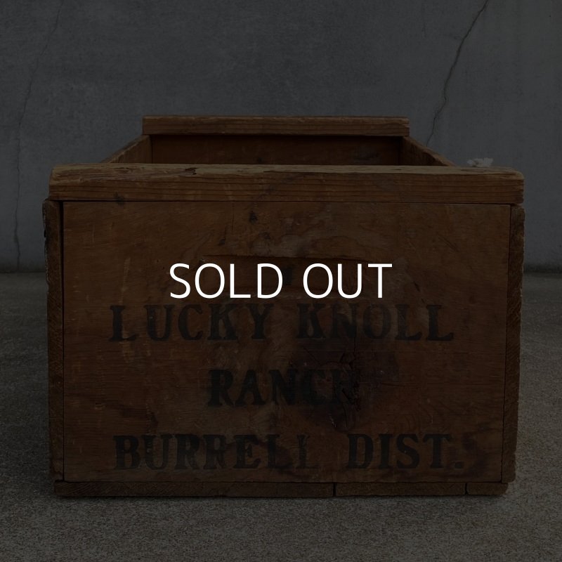 画像4: VINTAGE ANTIQUE WOOD CRATE WOOD BOX LUCKY KNOLL ヴィンテージ アンティーク ウッドボックス 木箱 アメリカ / ディスプレイ 運搬用 収納 店舗什器 USA