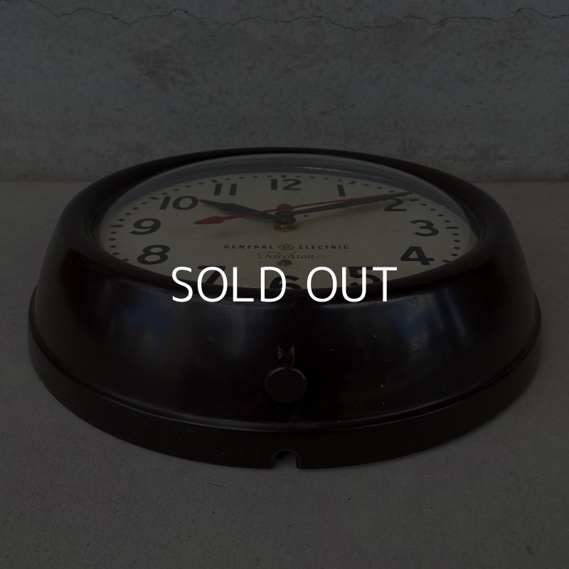画像3: VINTAGE ANTIQUE GENERAL ELECTRIC TELECHRON WALL CLOCK ヴィンテージ アンティーク ウォールクロック 掛け時計 アメリカ / インダストリアル スクールクロック ダークブラウン 焦げ茶色 小型 店舗什器 USA