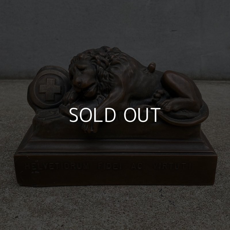 画像8: VINTAGE ANTIQUE BOOKEND HELVETIORUM FIDEI AC VIRTUTI ヴィンテージ アンティーク ブックエンド 瀕死のライオン像 / スイス ルツェルン オブジェ ディスプレイ 店舗備品