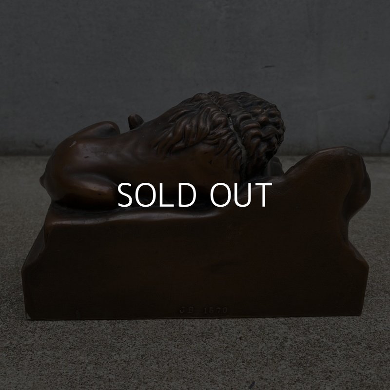 画像7: VINTAGE ANTIQUE BOOKEND HELVETIORUM FIDEI AC VIRTUTI ヴィンテージ アンティーク ブックエンド 瀕死のライオン像 / スイス ルツェルン オブジェ ディスプレイ 店舗備品