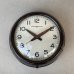 画像1: VINTAGE ANTIQUE GENERAL ELECTRIC WALL CLOCK ヴィンテージ アンティーク ゼネラルエレクトリック ウォールクロック 壁掛け時計 アメリカ / インダストリアル スクールクロック ダークブラウン 店舗什器 小 USA (1)