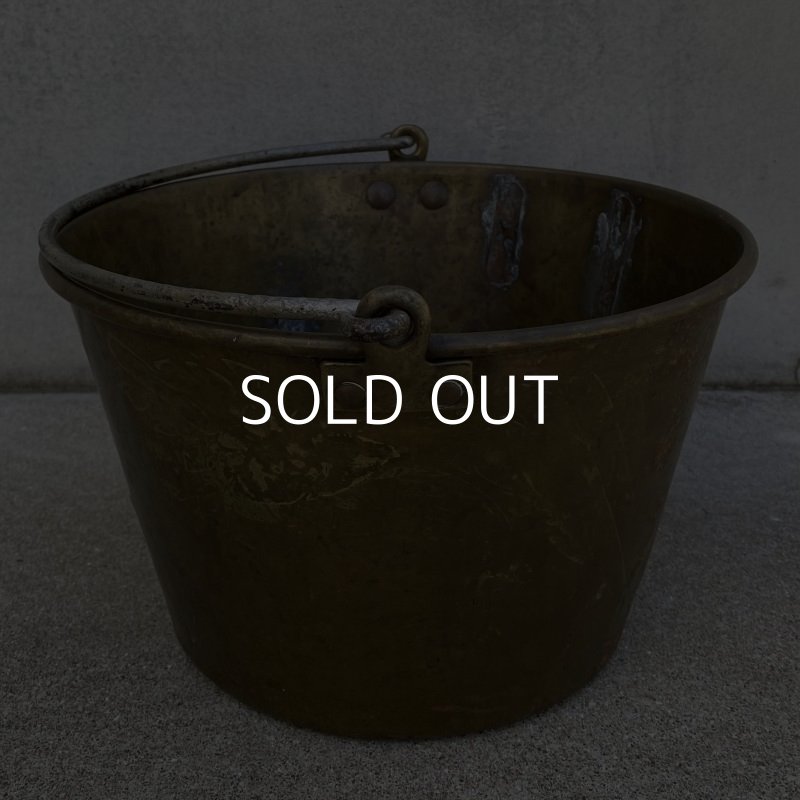 画像3: VINTAGE ANTIQUE BUCKET ヴィンテージ アンティーク バケツ アメリカ / インダストリアル ガーデニング ガレージ キャンプ ブラス 真鍮 USA