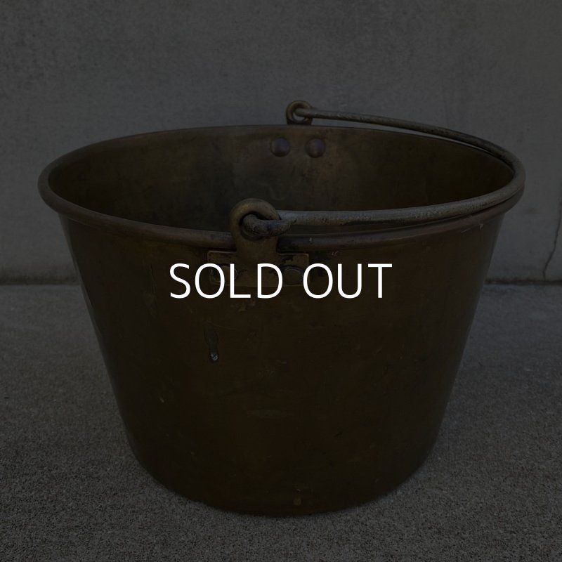 画像4: VINTAGE ANTIQUE BUCKET ヴィンテージ アンティーク バケツ アメリカ / インダストリアル ガーデニング ガレージ キャンプ ブラス 真鍮 USA