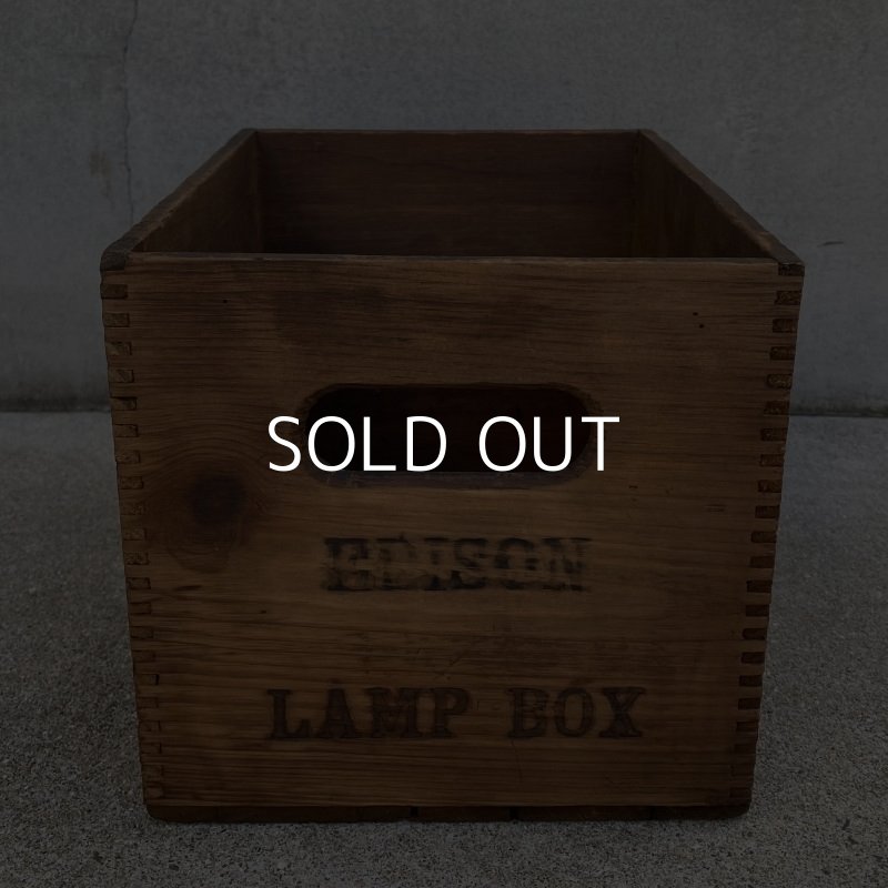 画像2: VINTAGE ANTIQUE EDISON WOOD BOX LAMP BOX ヴィンテージ アンティーク エジソン ウッドボックス 木箱 アメリカ / コレクタブル ケース 収納 ランプ 店舗什器 USA 