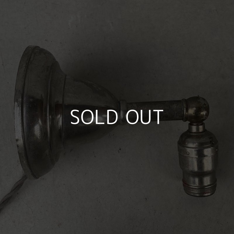 画像3: VINTAGE ANTIQUE LAMP LIGHT WALL LAMP CIRCLE F ヴィンテージ アンティーク ライト ウォールランプ ブラケットランプ 照明 アメリカ / 壁付けランプ ニッケル 店舗什器 USA 