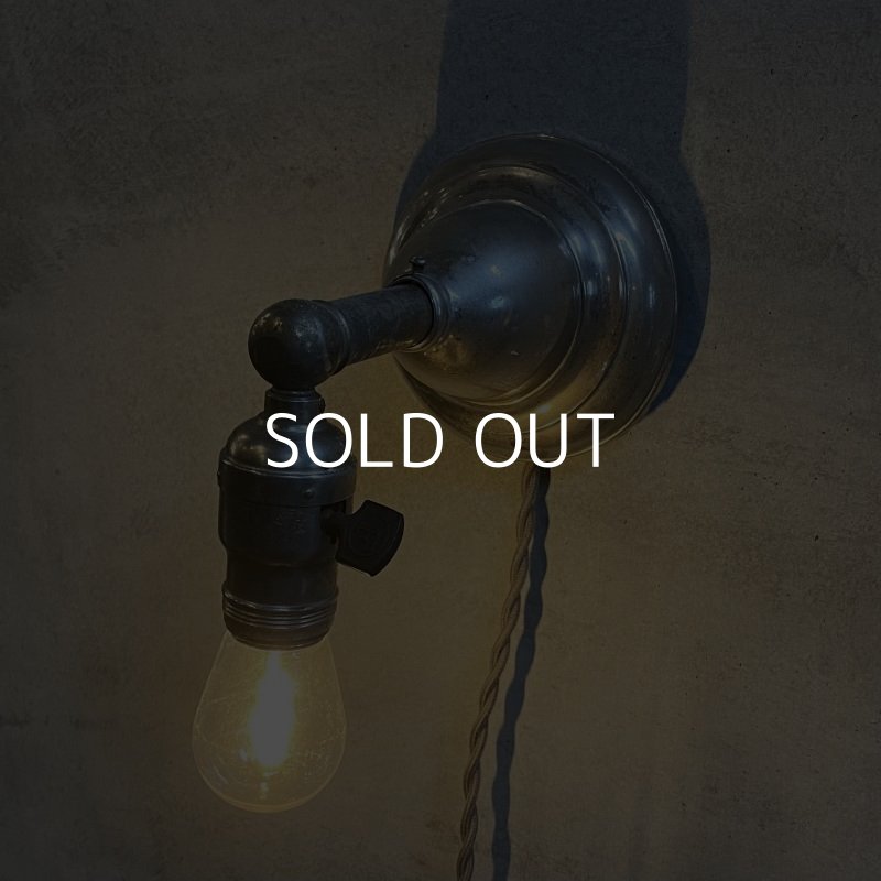 画像10: VINTAGE ANTIQUE LAMP LIGHT WALL LAMP CIRCLE F ヴィンテージ アンティーク ライト ウォールランプ ブラケットランプ 照明 アメリカ / 壁付けランプ ニッケル 店舗什器 USA 