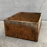 VINTAGE ANTIQUE CHURCH&DWIGHT CO. WOOD BOX ヴィンテージ アンティーク ウッドボックス 木箱 アメリカ / ケース 牛 収納 店舗什器 USA 