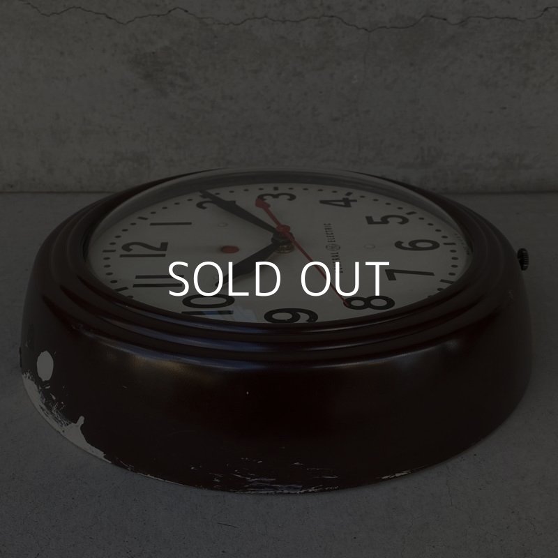 画像5: VINTAGE ANTIQUE GENERAL ELECTRIC WALL CLOCK ヴィンテージ アンティーク ゼネラルエレクトリック ウォールクロック 壁掛け時計 アメリカ / インダストリアル スクールクロック ブラウン 茶色 小 店舗什器 USA 