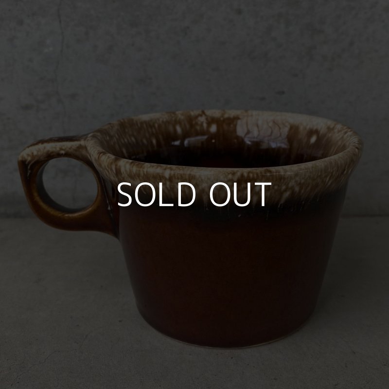 画像2: VINTAGE ANTIQUE HULL COFFEEMUG MUGCUP ヴィンテージ アンティーク コーヒーマグ マグカップ ハル ブラウン 茶色 陶器 / アメリカ 珈琲 食器 USA (4)