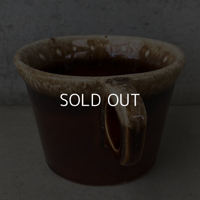 画像4: VINTAGE ANTIQUE HULL COFFEEMUG MUGCUP ヴィンテージ アンティーク コーヒーマグ マグカップ ハル ブラウン 茶色 陶器 / アメリカ 珈琲 食器 USA (3)