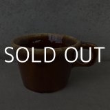 VINTAGE ANTIQUE HULL COFFEEMUG MUGCUP ヴィンテージ アンティーク コーヒーマグ マグカップ ハル ブラウン 茶色 陶器 / アメリカ 珈琲 食器 USA (5)