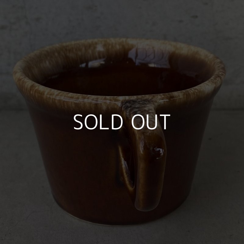 画像4: VINTAGE ANTIQUE HULL COFFEEMUG MUGCUP ヴィンテージ アンティーク コーヒーマグ マグカップ ハル ブラウン 茶色 陶器 / アメリカ 珈琲 食器 USA (5)
