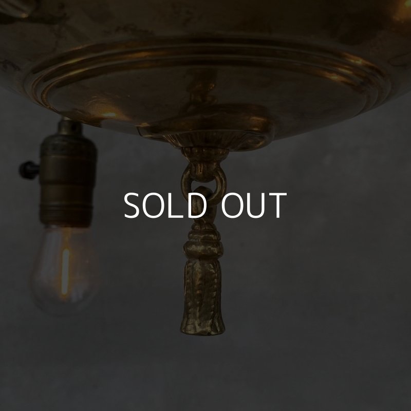 画像7: VINTAGE ANTIQUE ヴィンテージ アンティーク シャンデリア 吊り下げライト アメリカ / 3灯 ライト ペンダントライト ブラス 天井照明 真鍮 USA  (1)