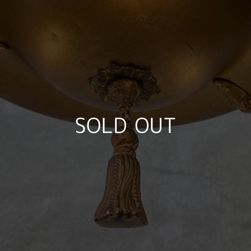 画像7: VINTAGE ANTIQUE ヴィンテージ アンティーク シャンデリア 吊り下げライト アメリカ / 3灯 ライト ペンダントライト ブラス 真鍮 天井照明 USA  (2)