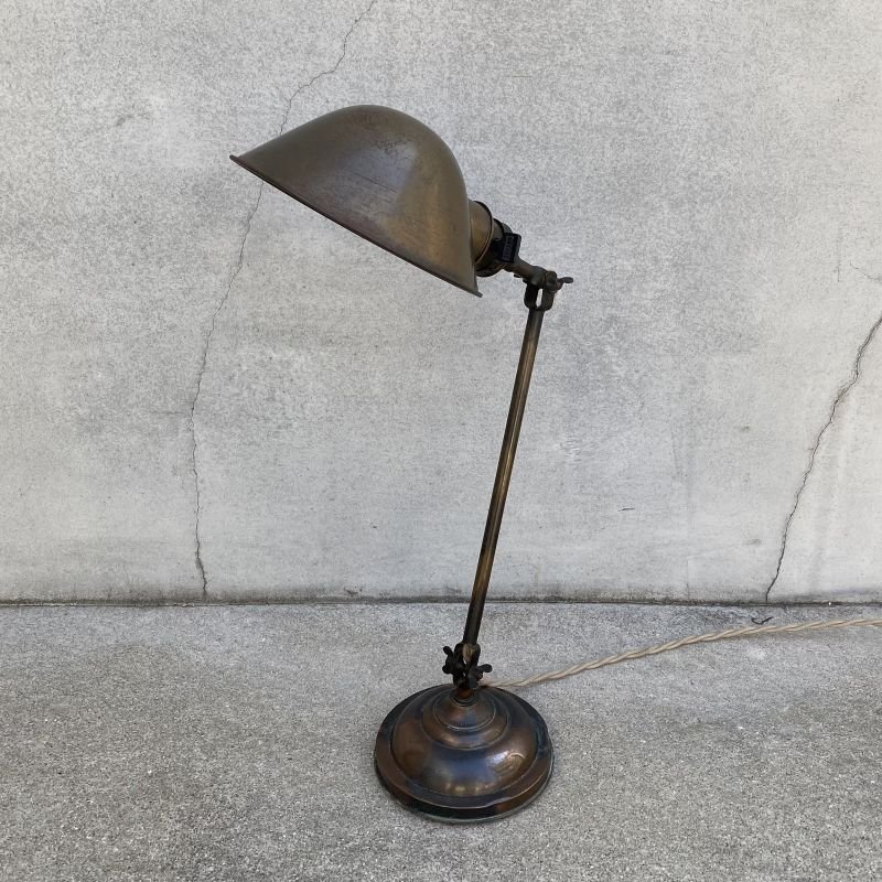 画像1: VINTAGE ANTIQUE DESKLAMP FARIES JAPANNED ヴィンテージ アンティーク デスクライト スタンドライト フェアリーズ アメリカ / インダストリアル ジャパンカラー ジャパンド 照明 工業用 USA 