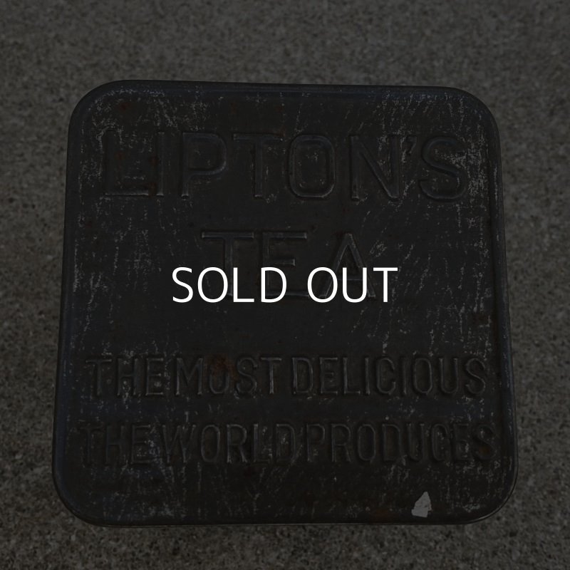 画像5: VINTAGE ANTIQUE LIPTON'S TEA TIN CAN ヴィンテージ アンティーク リプトン 缶 / アメリカ カフェ キッチン 紅茶 小物入れ 雑貨 USA (2)