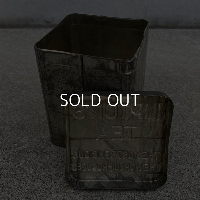 画像8: VINTAGE ANTIQUE LIPTON'S TEA TIN CAN ヴィンテージ アンティーク リプトン 缶 / アメリカ カフェ キッチン 紅茶 小物入れ 雑貨 USA (2)