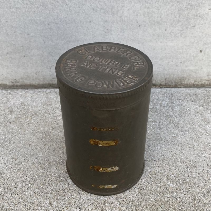 画像1: VINTAGE ANTIQUE CLABBER GIRL BAKING POWDER TIN CAN ヴィンテージ アンティーク 缶 / アメリカ ベーキングパウダー カフェ キッチン ブリキ 小物入れ 雑貨 小 USA 