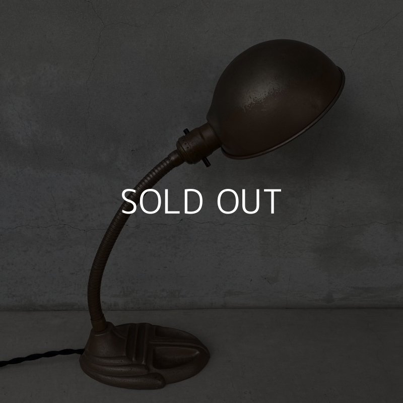 画像3: VINTAGE ANTIQUE DESKLAMP RODALE ヴィンテージ アンティーク デスクライト デスクランプ スタンドライト 卓上ライト アメリカ / インダストリアル グースネック 照明 工業用 USA