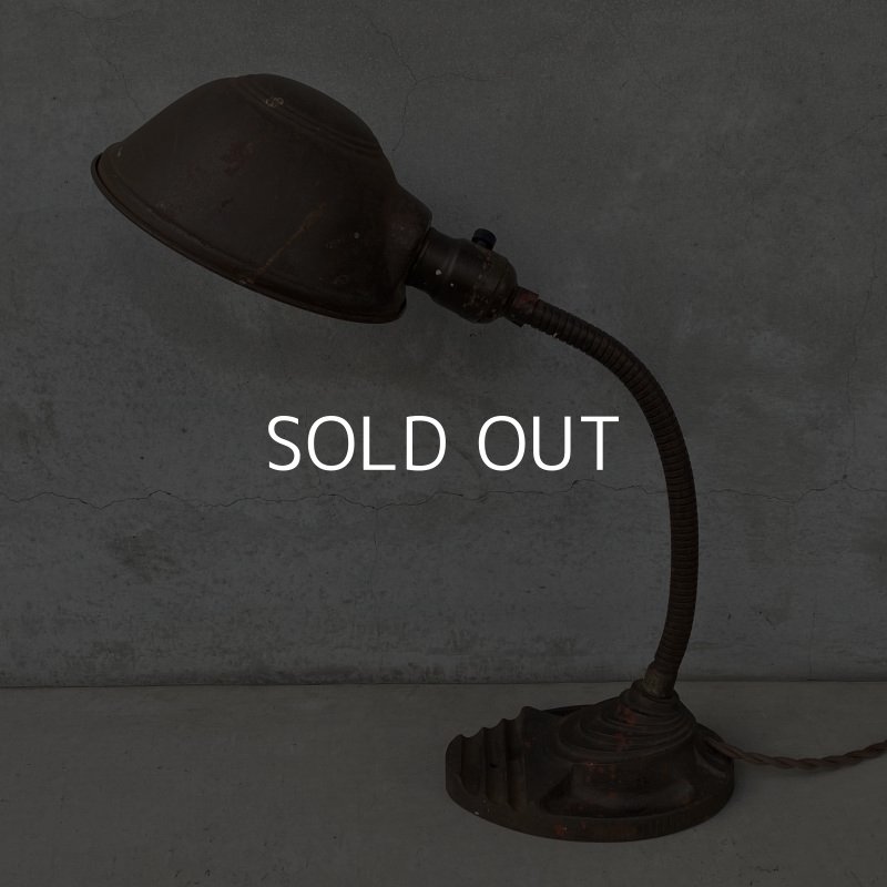 画像4: VINTAGE ANTIQUE DESKLAMP EAGLE ヴィンテージ アンティーク デスクランプ イーグル デスクライト スタンドライト 卓上ライト アメリカ / インダストリアル グースネック 照明 工業用 USA